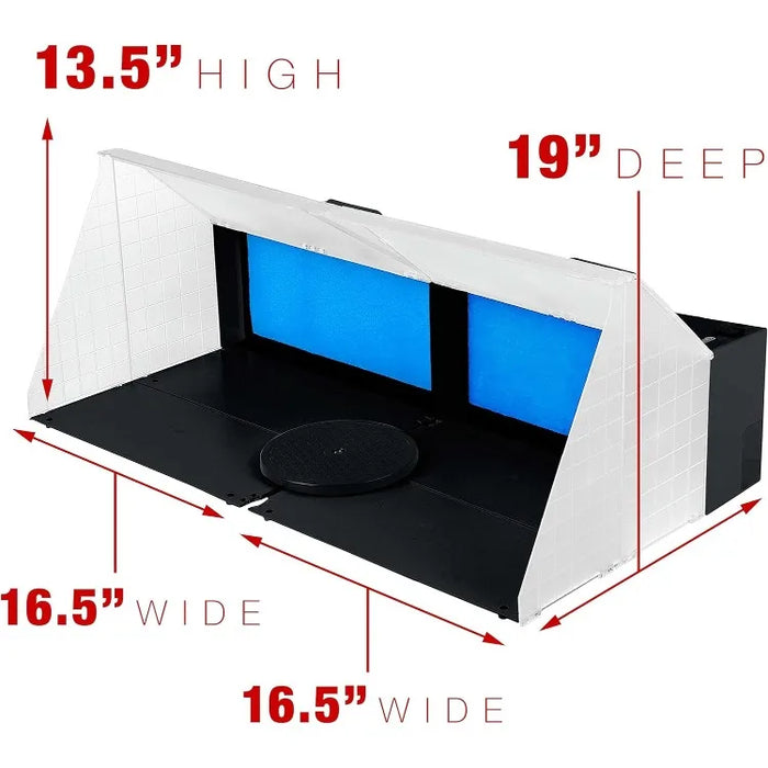 Dual Units Portable Hobby Airbrush Craft Spray Booth (Without Optional LED Lighting) for Painting All Art, Cake, Craft, Hobby