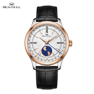 Seagull Men's Watches Moon Phases Automatic Mechanical Watch For Men 50M Waterproof Wristwatch 2023 NEW часы мужские 6170