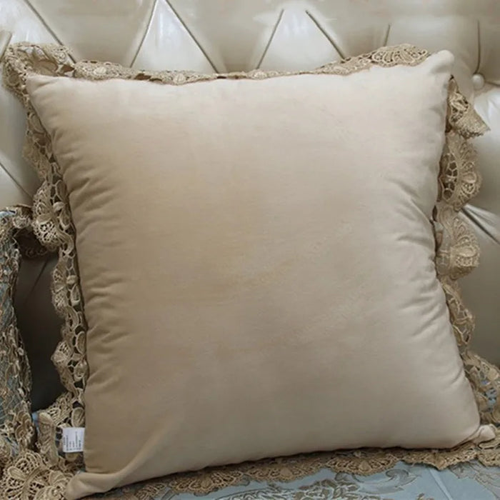 European Luxury Cushion Cover Lace Pillow Cover Plant Flowers for Home Decoration Sofa Bed 60x60cm/30x50cm/50x50cm