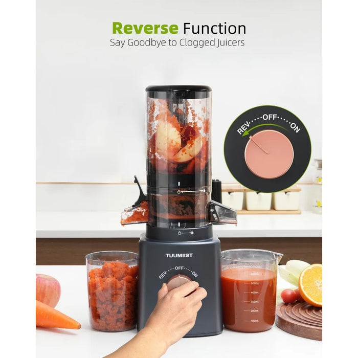 Juicer Machines,Cold Press Juicer with 4.25'' Large Feed Chute Fit Whole Vegetable And Fruit, Masticating Juicer Easy To Clean