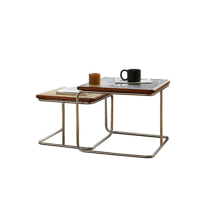 JOYLIVE 2022 New Ins Style Household Living Room Tea Table Modern Simple Vine Tea Table Stainless Steel Tea Table DropShipping