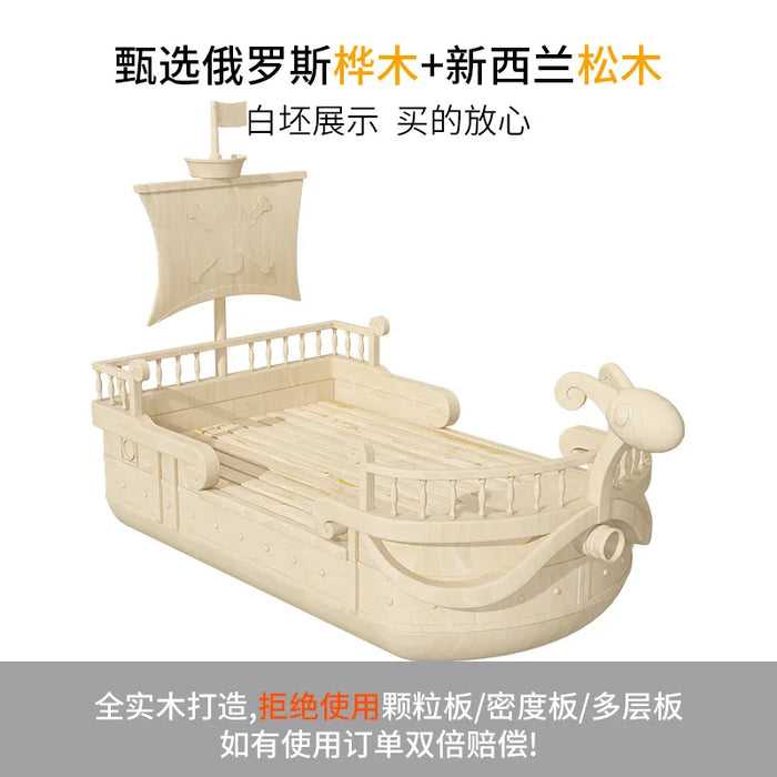 Children's Furniture Creative solid Wood Creative Sea Thief King Boy and Girl bed Merry ship bed nautical youth single bed