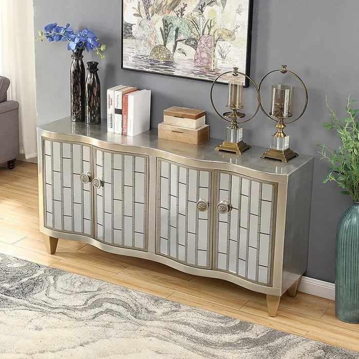 Light luxury sideboard large-capacity storage porch  space cabinet hall living room display side