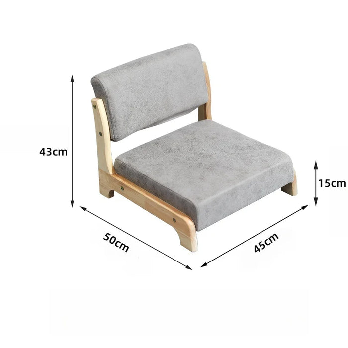 Bed Chair Japanese Tatami Chairs Solid Wood Bay Window Bedroom Chair Backrest Stool Legless Floor Tea Chair 좌식의자 등받이좌식의자