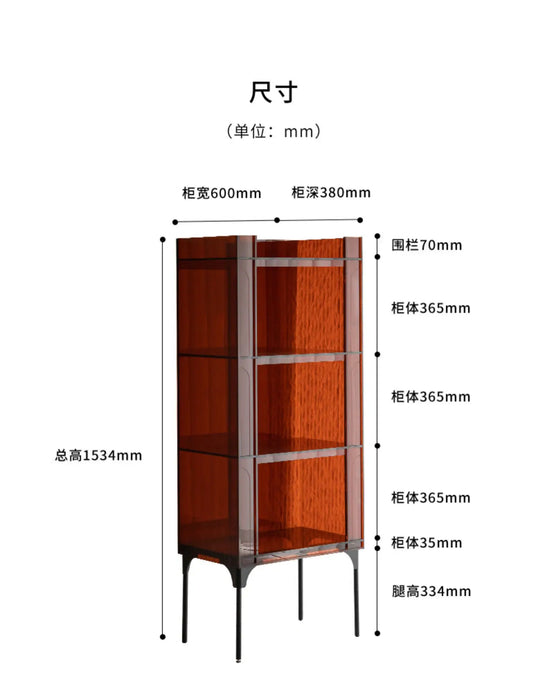 Luxury shelf Acrylic living room wine shelf storage display shelf Modern simple bedroom multi-layer floor bookshelf