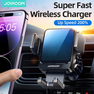 Joyroom 15W Car Phone Holder Automatic Fast Wireless Charger For iPhone 15 14 13 Pro Max Samsung Z Flip Phone Holder Car Mount