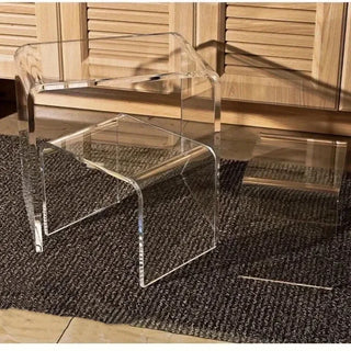 Nordic Acrylic Transparent Small Chair Shoe Changing Stool Mini Side Table Makeup Ottoman for Modern Living Room Home Furniture
