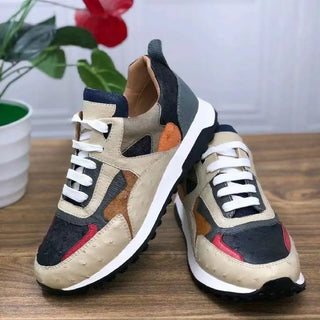 BATMO 2023 new arrival Fashion Ostrich skin causal shoes men,male Genuine leather White Sneaker PDD63