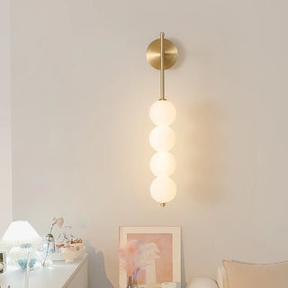 Nordic Wind Gourd Wall Lamp Minimalist LED Milky White Light For Living Room Study Bedroom Bedside Home Decoration Light Fixture