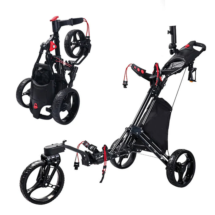 ESWING hot sales 3 Wheel Golf Cart Golf Bag Portable Simple Folding Golf Trolley