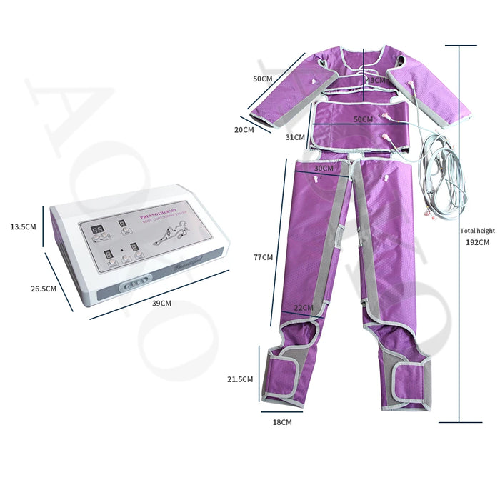 AOKO Lymphatic Drainage Machine Air Wave Pressure Sauna Suit Muscles Relax Weight Loss Arm Leg Foot Pressotherapy Massage Device