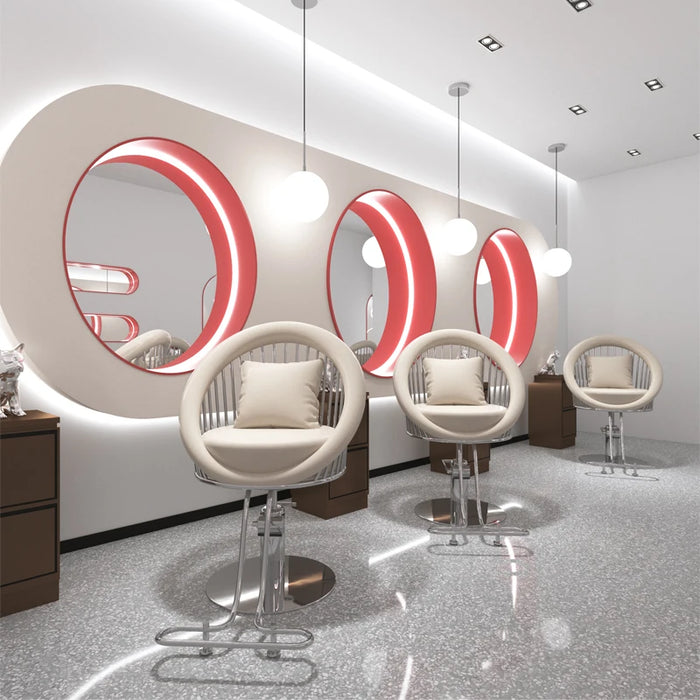 Light Luxury Hair Salon Haircut, Hot Dye Seats Makeup Chair  Barber Chair  Salon Furniture