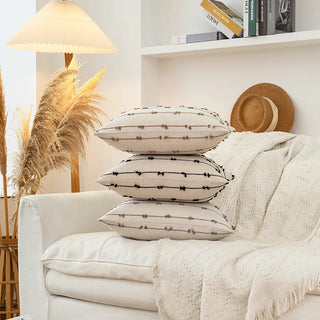 Moroccan Style Sofa Pillow Cut Flower Craft Geometric Tassel Pillowcase 45x45cm/30x50cm Home Car Bedroom Decoration