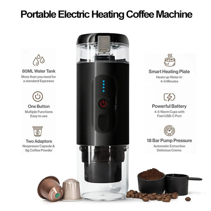 Outdoor Can Heating Water Portable Espresso Machine