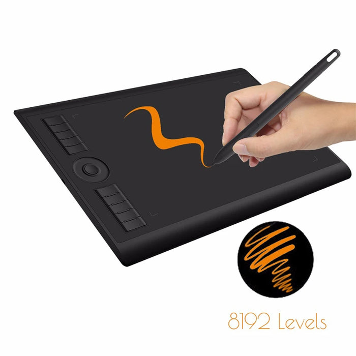 GAOMON M10K Graphic Tablet for Drawing/Art Digital/Architecture/Engineering Student with 8192 Levels Passive Stylus