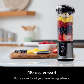 Portable Blender, Cordless, 18oz. Vessel, Personal Blender-for Shakes & Smoothies, BPA Free, Leakproof Lid & Sip Spout, Black