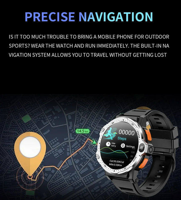 2023 Hot selling 4G call and GPS wifi sports Smart Watch 1.54" round style touch screen 2G+16G/4G+64G Heart Rate Monitor watch