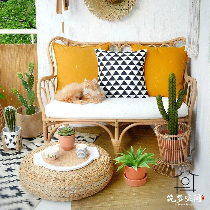 bamboo art sofas, chairs, outdoor balconies, living rooms, and combination design for household homestay tables and chairs