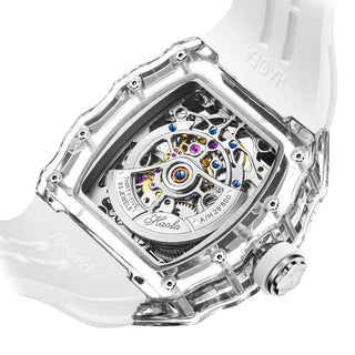 Haofa Flying Tourbillon Watch for Men Luxury Crystal Transparent Hollowing Waterproof Luminous Automatic Mechanical Watches 2210
