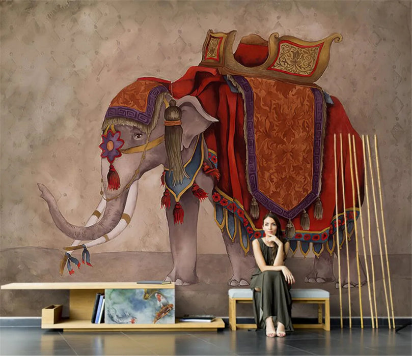 custom papel de parede abstract art retro elephant 3d wallpapers for living room TV background wallpaper mural Home decoration