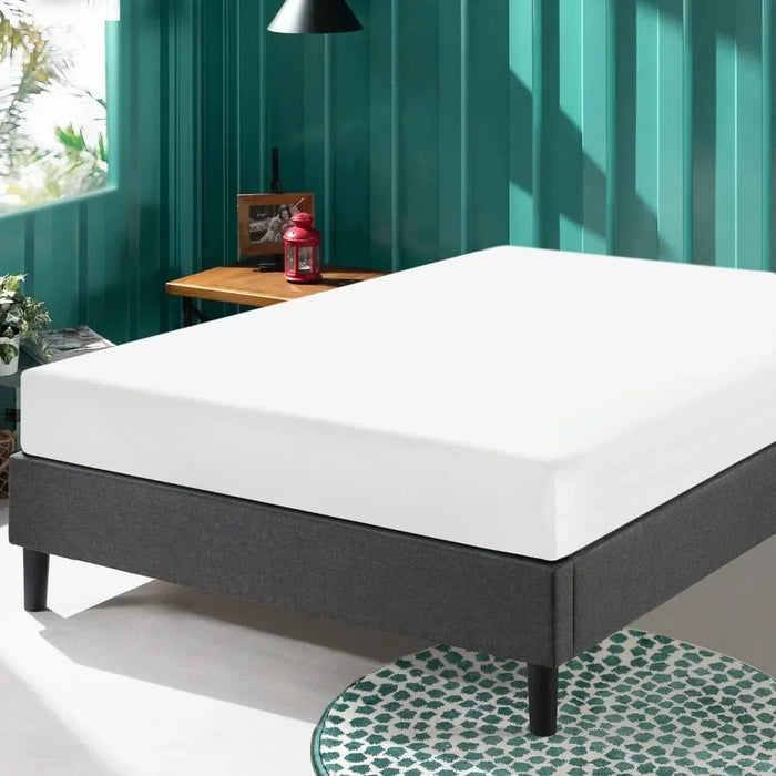 Curtis Upholstered Platform Bed Frame,mattress base,wooden slat support,No box spring required, Easy to assemble