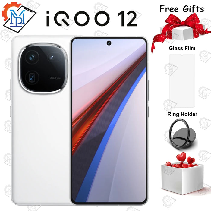 New Arrival Original VIVO IQOO 12 5G 6.78 Inch 144Hz AMOLED Screen Snapdragon 8 Gen 3 Android 14 Battery 5000mAh NFC Smartphone