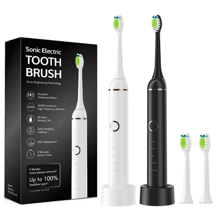 Powerful Wireless Rechargeable Adult Electronic Washable Whitening Tooth Brush Ultrasonic Electric Toothbrush