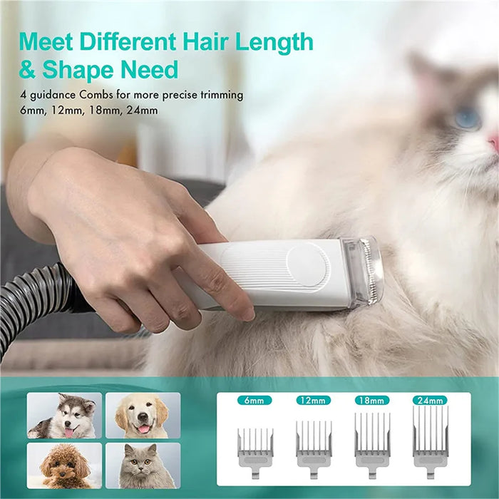 LoveMyHome Professional Grooming Cutter with 5 Proven Grooming Tools Pet Grooming Kit & Vacuum Suction 99% Pet Hair for dag &cat