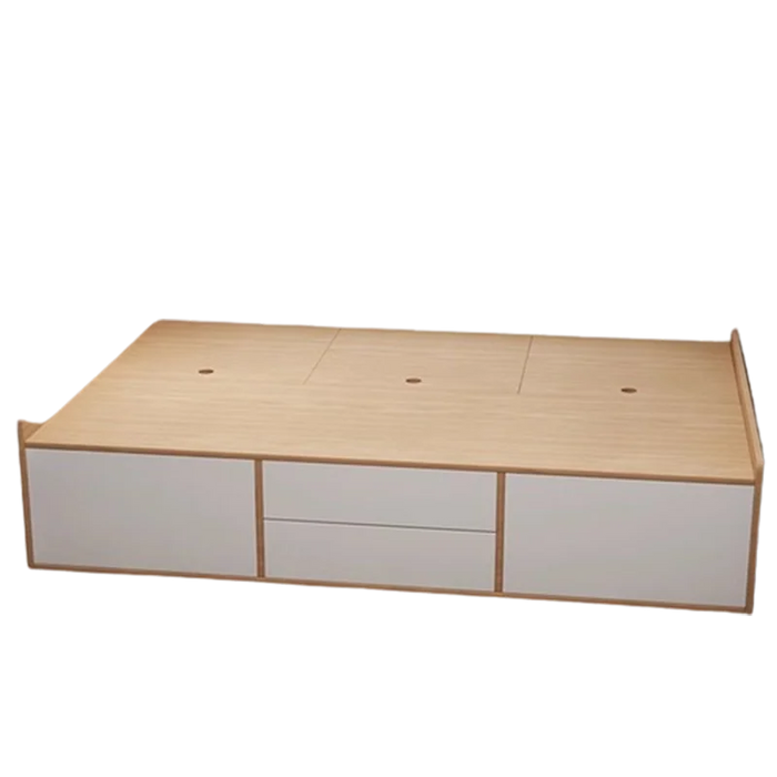 Drawers Storage Bed Bedroom Double Cheap White Sleeping Design Bed Bedding Wooden Muebles Para Dormitorio Nordic Furniture