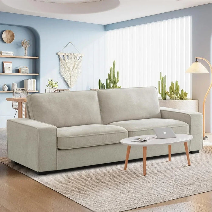 For Living Room, Modern Lounge Sofa for Bedroom with Removable Back and Seat Cushions, Deep Seat Comfy Couch