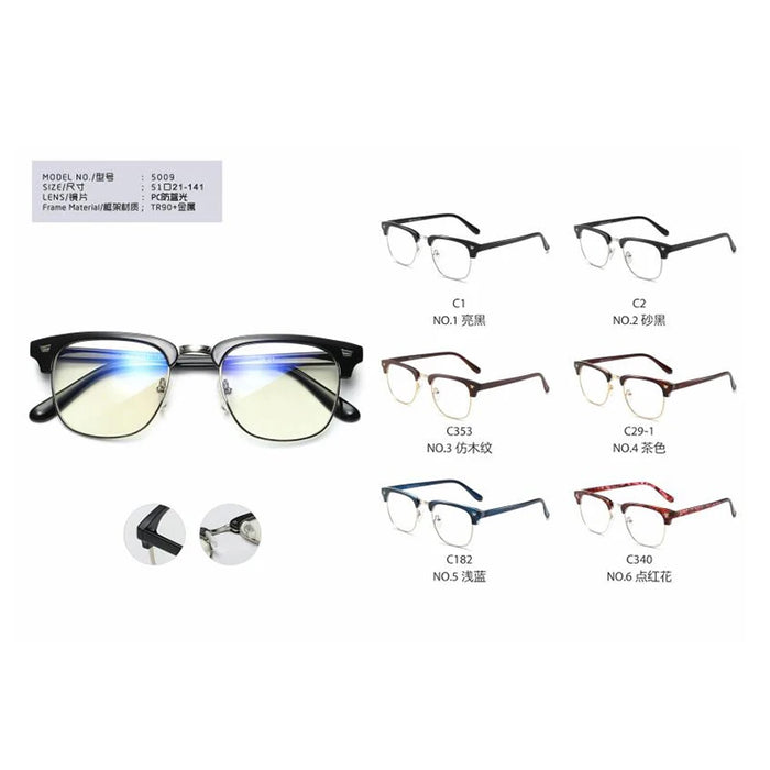 1.61 Blue Cut Lens Prescription Eyewear RX Custom Best Grade TR90 Metal Myopia Optical Glasses