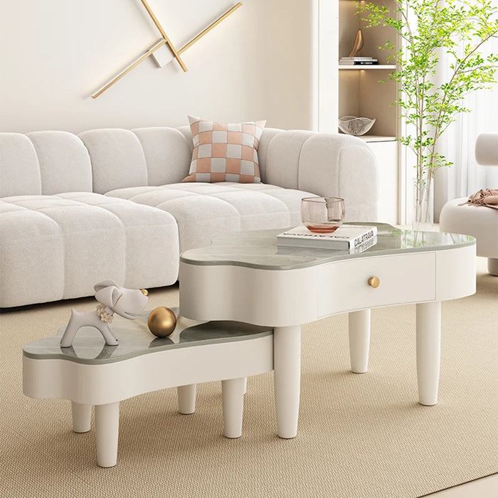 White Nordic Coffee Tables Balcony Minimalist Entryway Center Coffee Tables Decoration Bedroom Mesa Centro Living Room Furniture