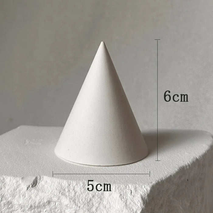 Mini Geometric Conical Gypsum Home Furnishings Photography Props Desktop Display Window Decoration