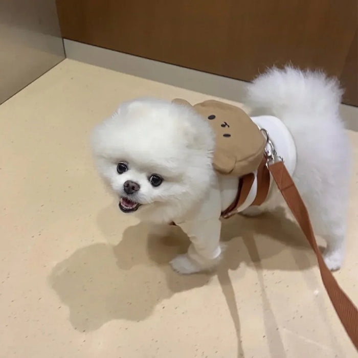 Ins Puppy Dog Cat Go Out Pet Backpack Feces Picking Bag Snack Bag Teddy Backpack Yorkshire Marzis Cute Backpack Dog Accessories