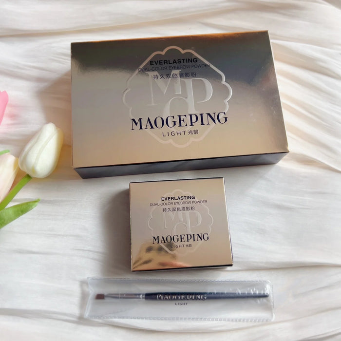 Maogeping Guangyun Series Long-Lasting Two-Color Eyebrow Powder Female Natural Three-Dimensional Velvet Eyebrow