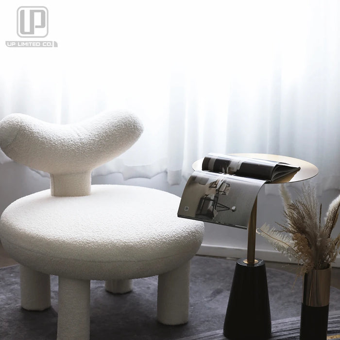 Velvet Fabric One Seater Sofa Chair Set for Home Furniture Top Hot Sale Single Sofa White Living Room Furniture Modern