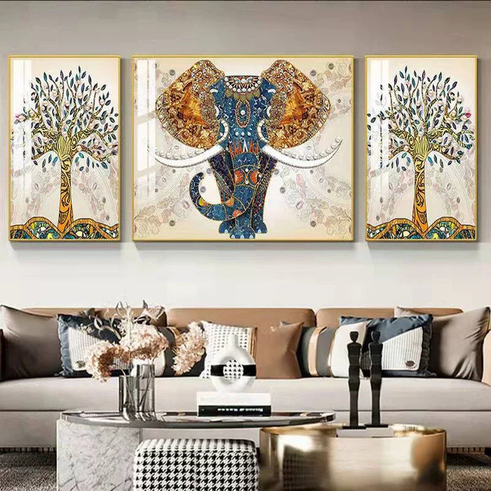 Living room decoration painting abstract sofa background wall hanging style high-end atmosphere