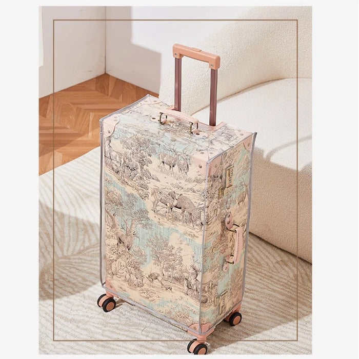 Boarding Handmade Vintage Luggage Small Fresh Travel Case Universal Wheel Trolley Box Female 20 Inch Boarding Luggage