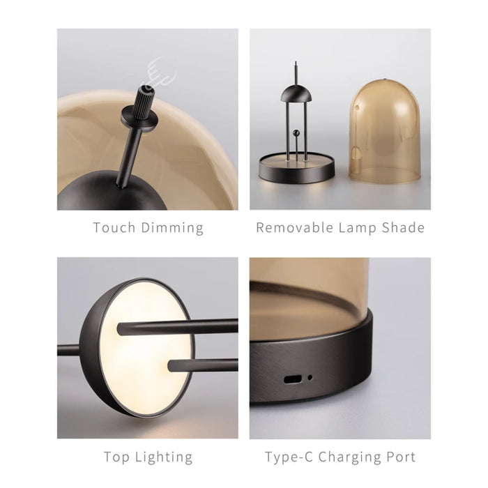 Tik Tok Creative Infinite DIY Gift Lamp 4000mAh Polished Base Dimmable Lamp Wireless LED Bedside Table Lampara Decoration