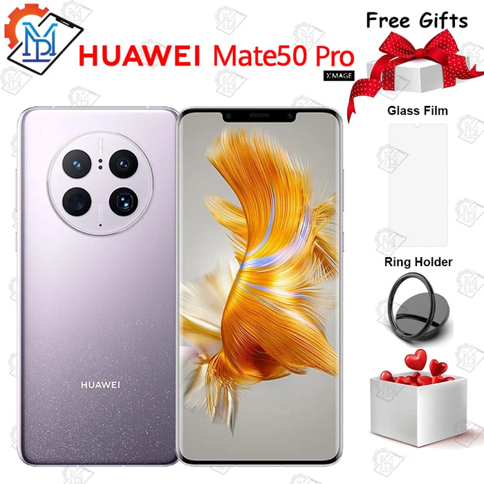 Original Huawei Mate 50 Pro 6.74 Inch OLED 120Hz Screen Snapdragon 8+ Gen 1 HarmonyOS 3.0 Battery 4700mAh 66W SuperCharge NFC