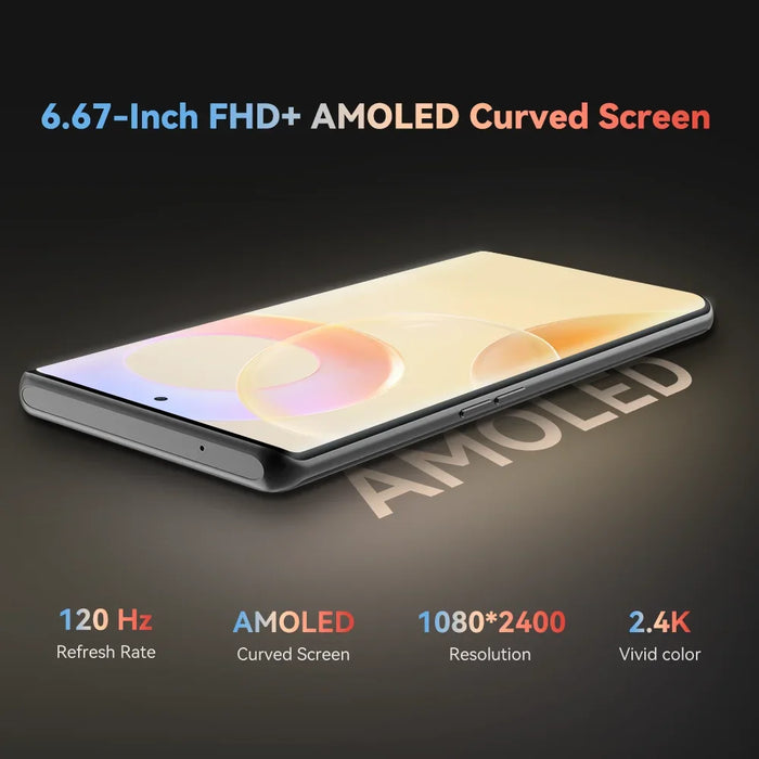 CUBOT X90 Smartphone 6.67" AMOL ED Curved 120Hz Display 32GB(16GB+16GB Extend)+256GB Android 14 Helio G99 NFC 100MP Main Camera