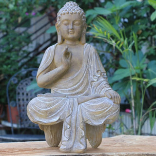 Chinese Style Zen Buddha Resin Ornaments Home Courtyard Layout Top Balcony Buddhist Mood Decoration Outdoor Lawn Garden Decor