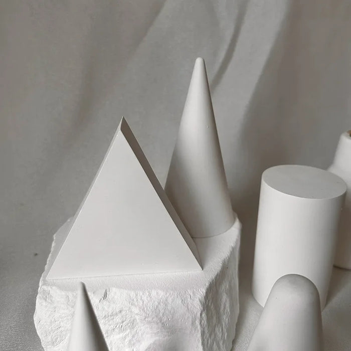 Mini Geometric Conical Gypsum Home Furnishings Photography Props Desktop Display Window Decoration