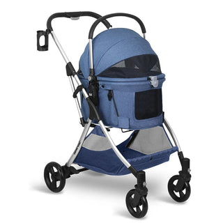 Amazon hot selling pet stroller travel folding carrier folding luxury 4 wheels pet dog stroller