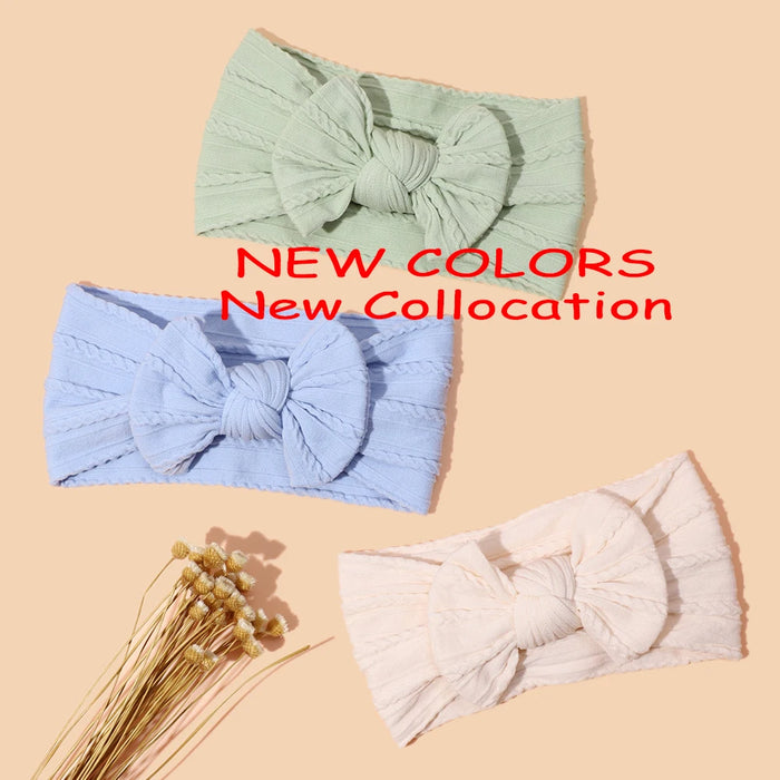 1pcs Bow Baby Head Band for Children Print Baby Headbands Newborn Cable Headband Turban Kids Headwear Baby Hair Accessories Girl