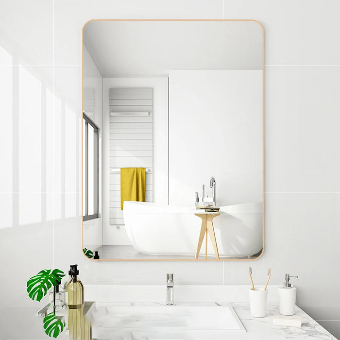 Large Mirror Shower Bathroom Mirror Full Body Toilet Bath Cosmetic Bathroom Mirror Big Frameless Spiegel Home Improvement L