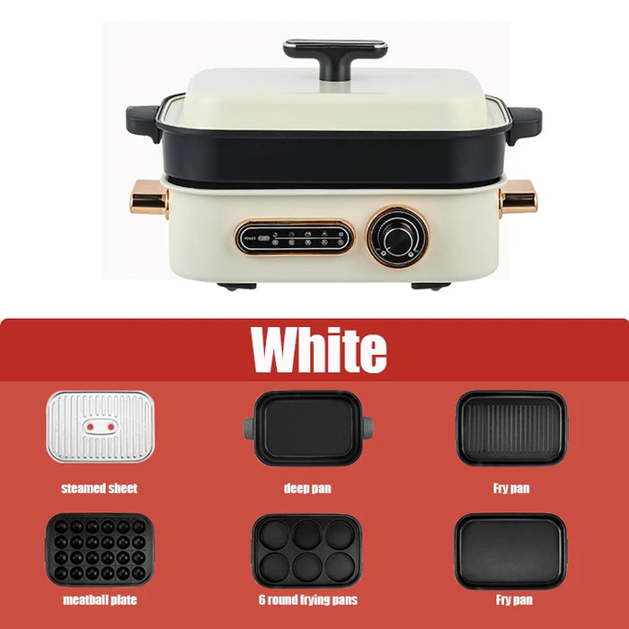 Kitchen Appliances 4.5L Electric Multi non-stick coating cooking hot pot 1400W Electric skillet