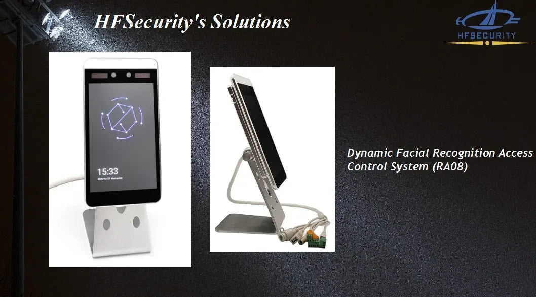 RA08 HFSecurity Facial Recognition Time Attendance WIFI Green Pass Reader Access Control System With Turnstile