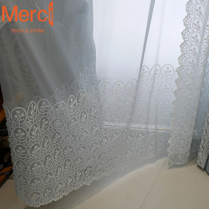 French style Luxury Chenille Velvet Blackout Curtains for Living Dining room Bedroom Korean Princess Style lace Curtain Custom