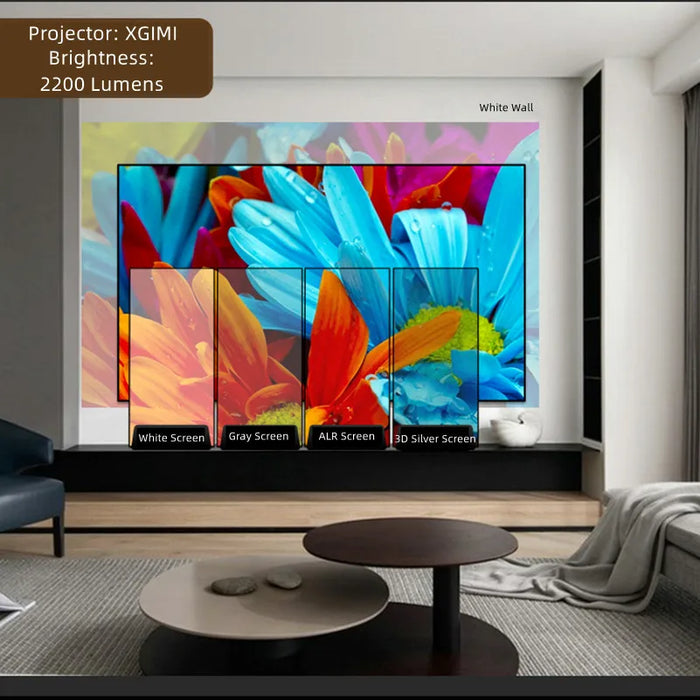 2024 New 100'' 120'' 16:9 8K/4K Optical ALR Ambient Light Rejection Fixed Frame Fresnel Screen For Standard/Long Throw Projector